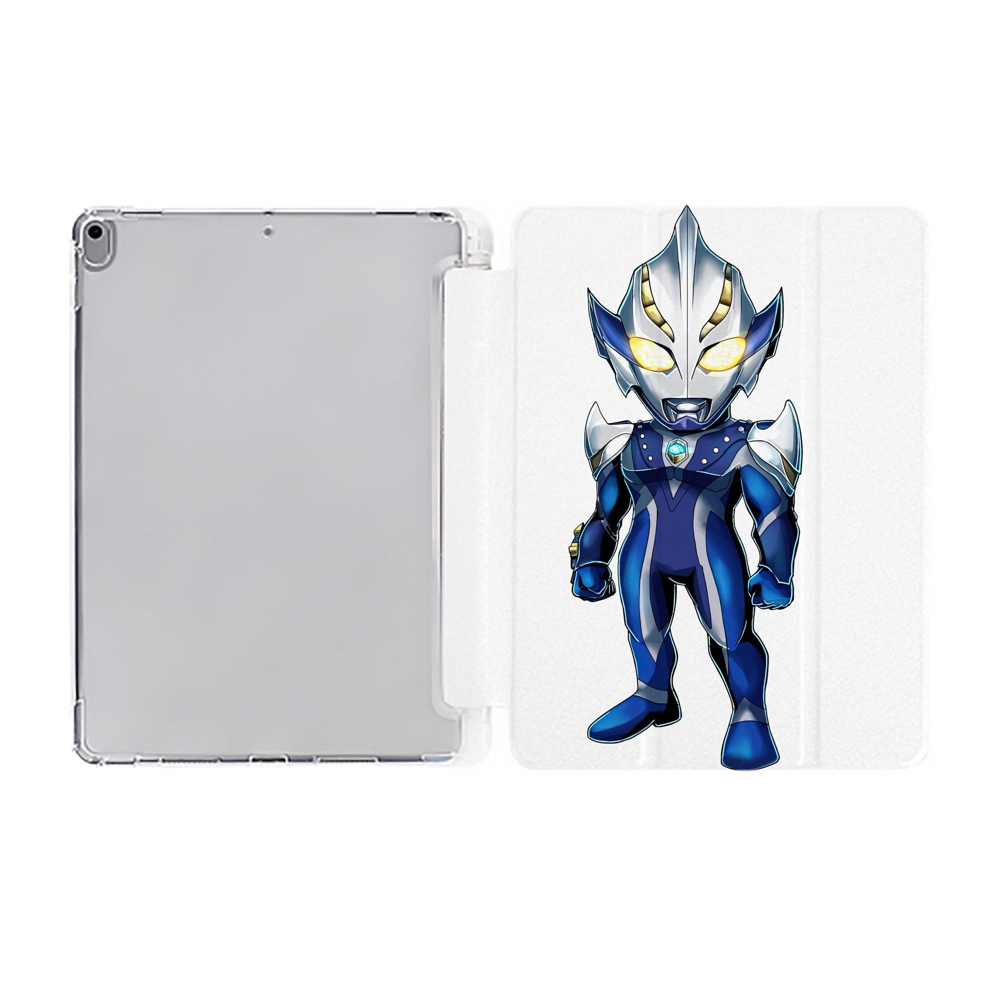 （画像用） ウルトラマン Ultraman IPad ケース ペン収納付き 三つ折りスタンド PUレザー×シリコン 対応機種9.5/10.5/10.9インチ